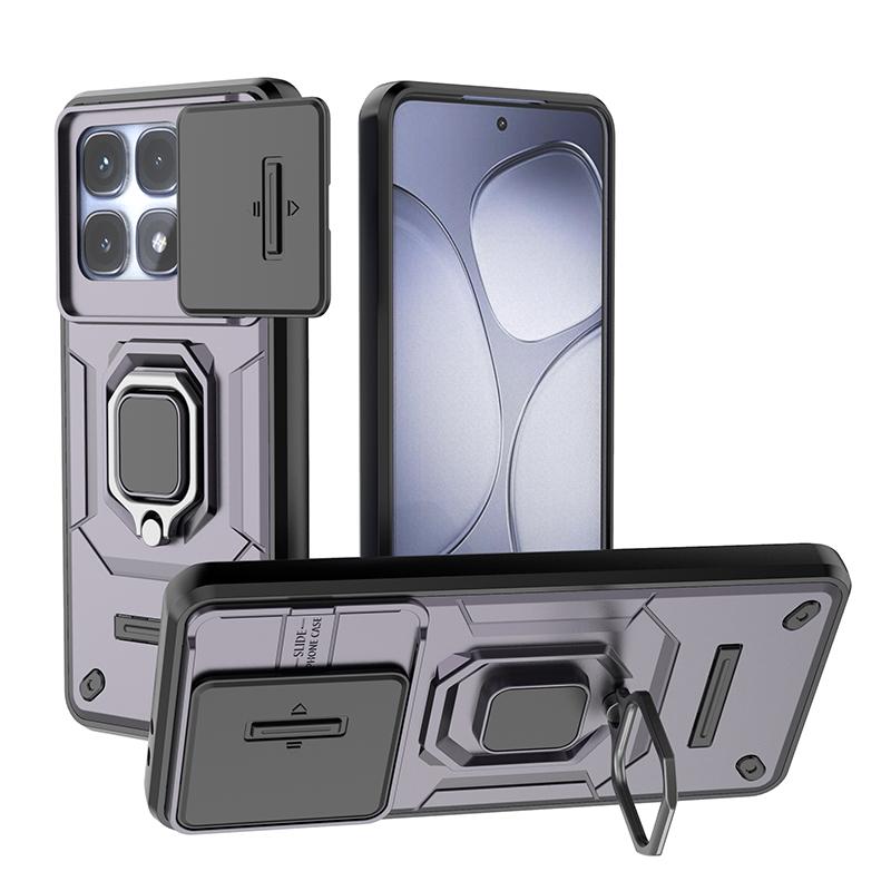 Armor Case For Xiaomi Redmi K70 K70E Pro Heavy Duty Shockproof Anti-Scratch With Ring Holder Phone Cover