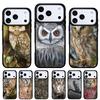 Camouflage Owl soft Phone Case for iPhone 17 16 15 14 13 Pro Max Back Cover for 12 11 Pro Coque