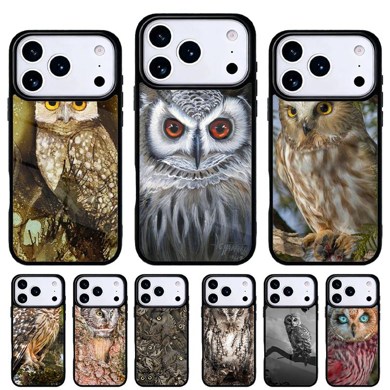 Camouflage Owl soft Phone Case for iPhone 17 16 15 14 13 Pro Max Back Cover for 12 11 Pro Coque