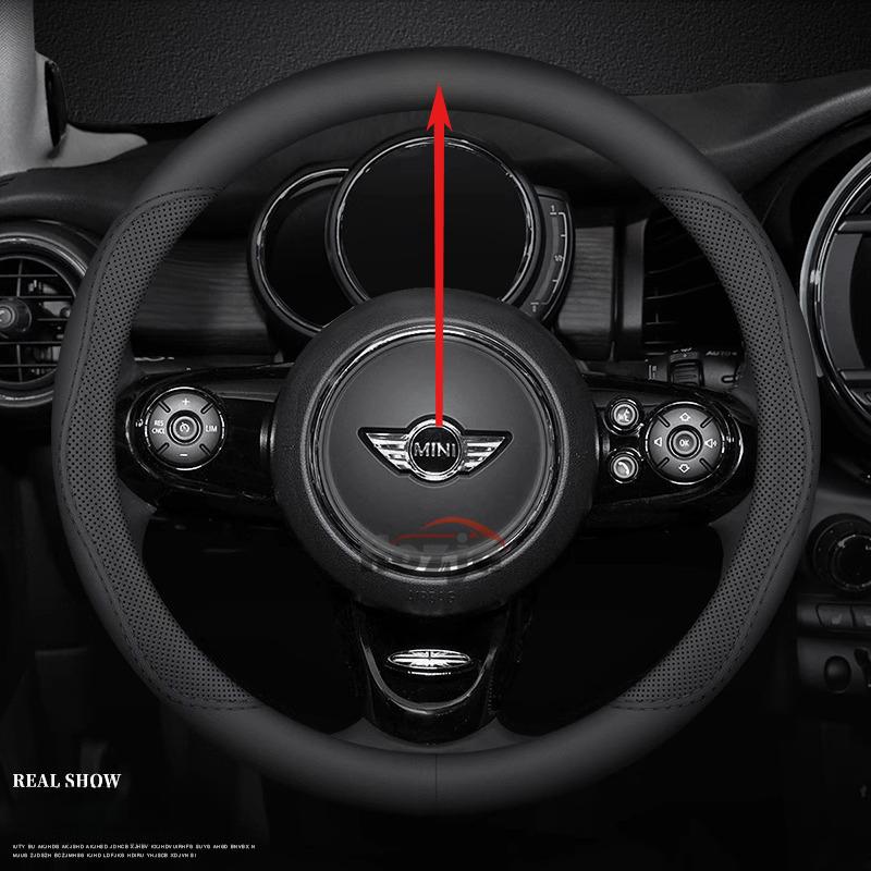 Car Leather Steering Wheel Cover for MINI Cabrio Cooper SE S JCW Countryman Aceman Clubman Clubvan Paceman Coupe Roadster JOHN