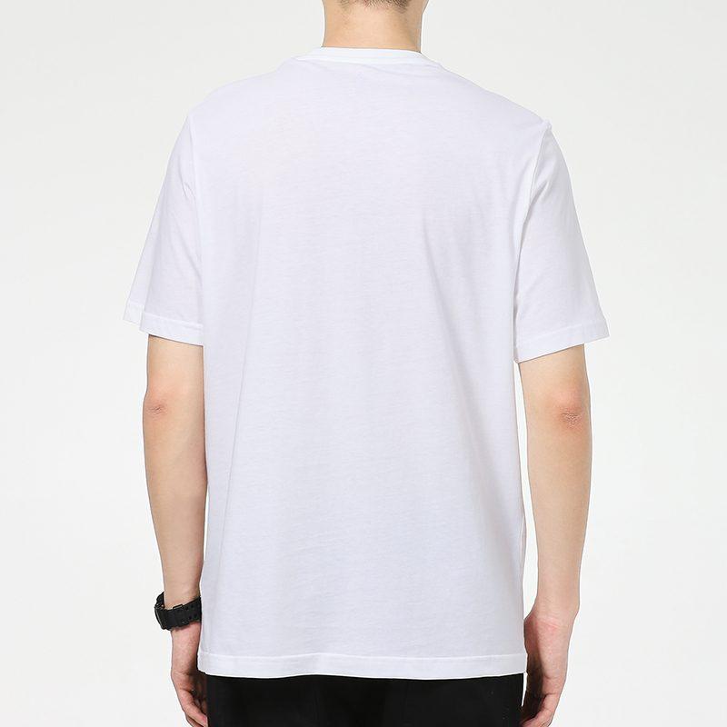 Adidas T Shirts Men's White Crew Neck Moderate Straight Fit GV5237