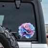 QT2490#15cm Cartoon Rose Embroidery Waterproof Car Decorative Decal, Suitable for Cars, Laptops, Bumpers, Glass Window Sticker
