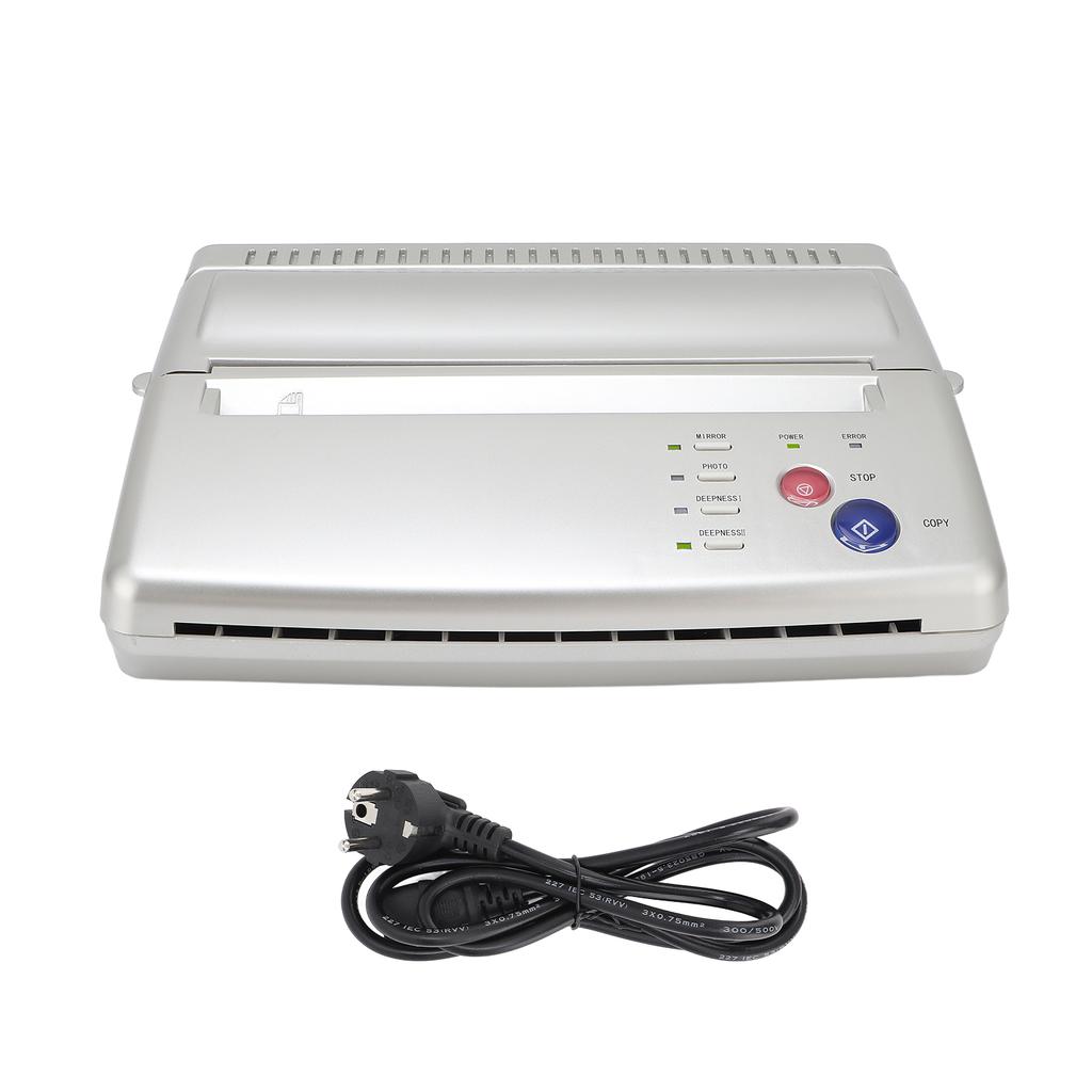 Tattoo-Schablonen-Transfermaschine, Thermo-Tattoo-Muster-Kopierdrucker für Tätowierer, Silber, 100‑