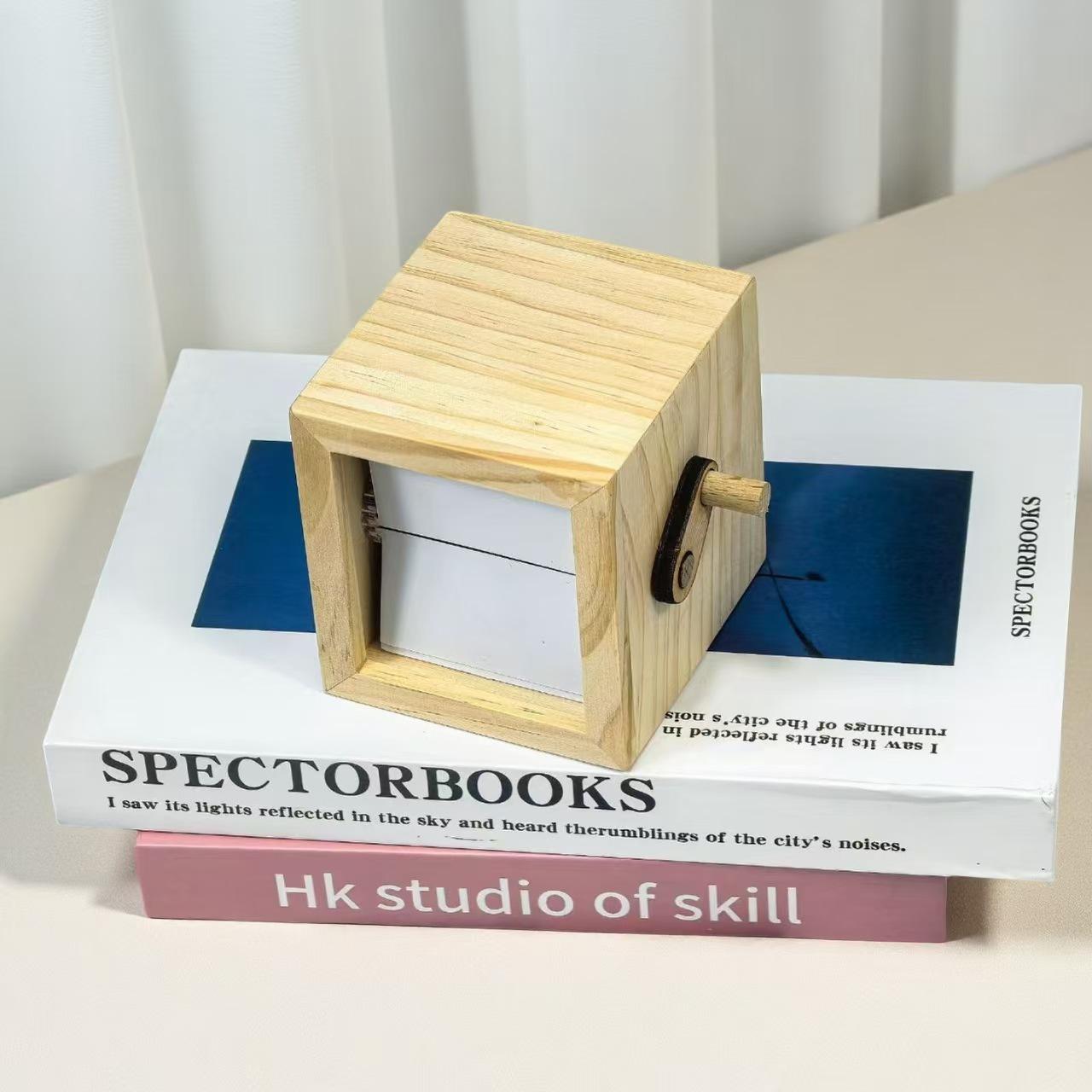 

Luminous Wooden Mechanical Flip Book & Photo Album DIK