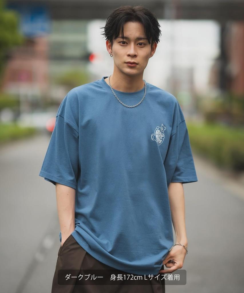 [IMPROVES] [SIDEWAYSTANCE] Short Sleeve Fat Bear Print T-Shirt