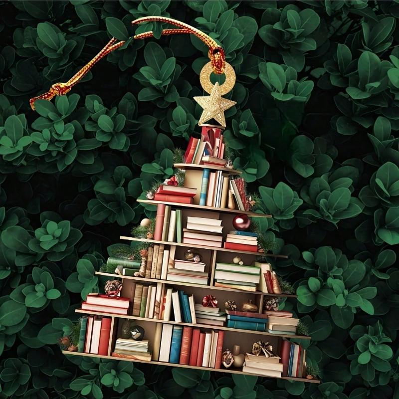 Book Club, Christmas Tree Decoration Christmas Book Ornaments, Stacked Book Ornaments, Book Lover Christmas Tree Ornaments, Gifts for Book Lovers