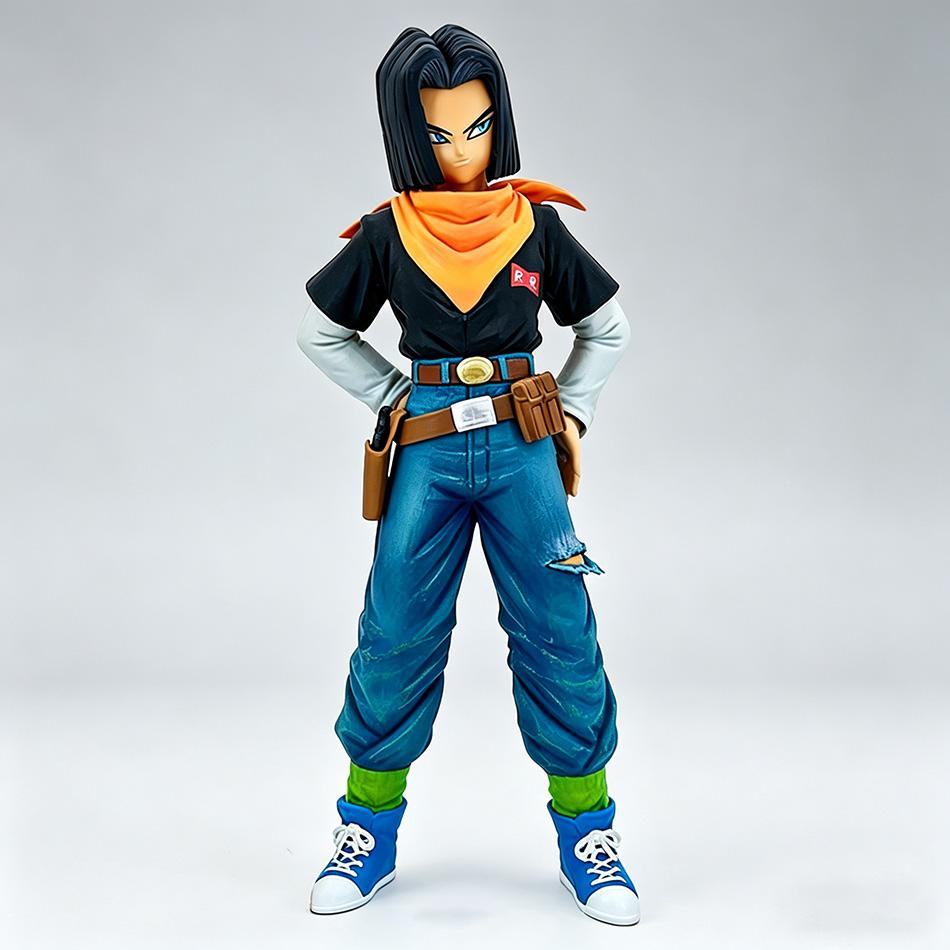 24CM Dragon Ball Z Android 18 17 Anime Figure Action Figure Pvc Model Statue Collection Decoration Toys Ornaments Xmas Gifts