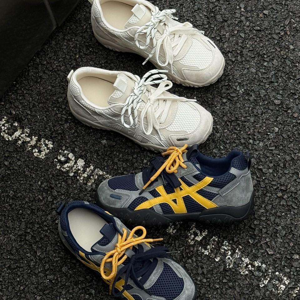 Silver German Training Shoes Women's Inner Height Increase Lace Pearl Spring and Summer Small Mesh Casual Sports Forrest Gump Small Silver Shoes