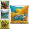 Luxurious Vincent Van Gogh Oil Painting Cotton Linen Pillow Case Sofa Cushion Cover