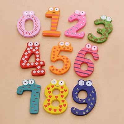 Leuke houten koelkastmagneet nummer Engelse letters kinderen kleurrijke educatieve speelgoedset