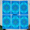 Blue Classic Tarot Deck 10.3*6cm - 78 Cards Traditional Waite Imagery with Celestial Mandala Back, Unique Starry Border Design