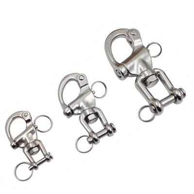 Stainless Steel 316 Fork Type Rotary Spring Shackle Hand Pull Shackle