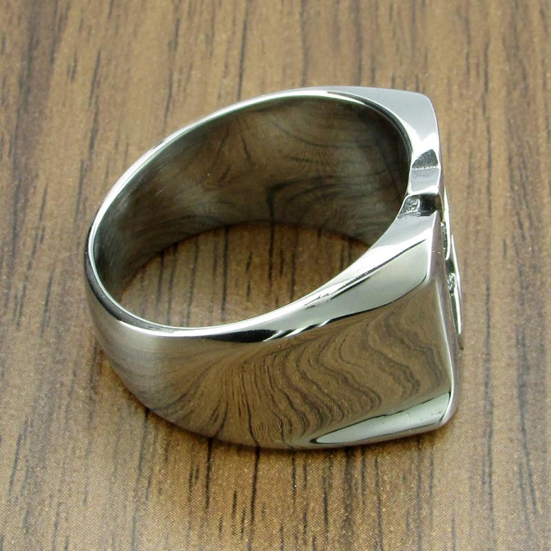 Punk US Size 7-15# 316L Stainless Steel Number 13 Letter Biker Ring Jewelry