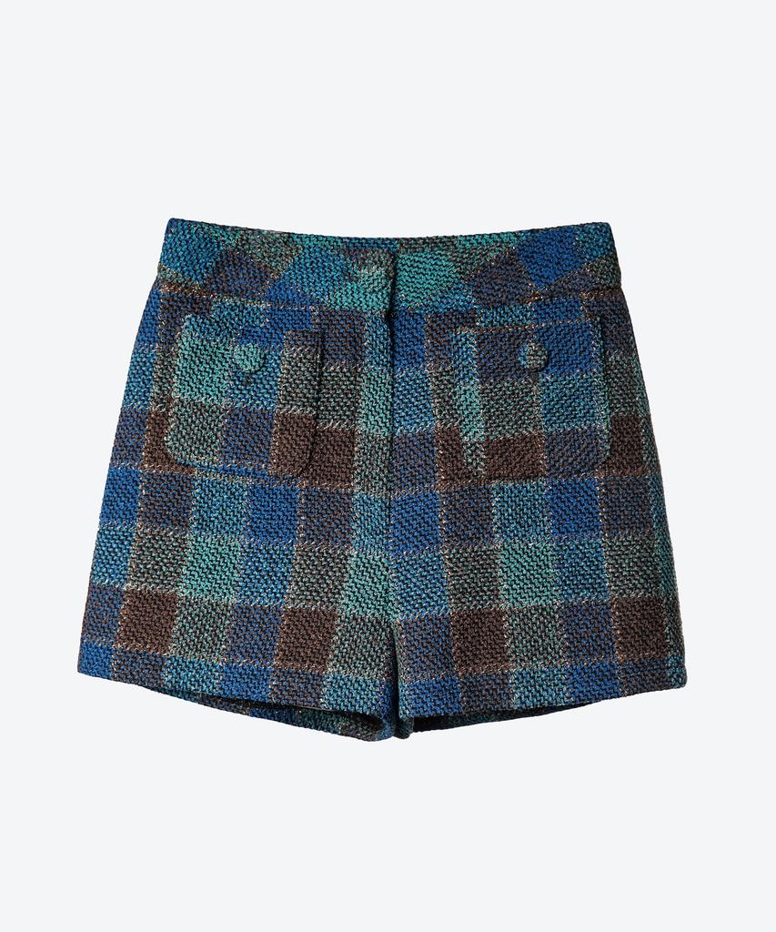 UNTAGE Check Tweed Shorts [Blue(Woman)]_Uws-Fp05