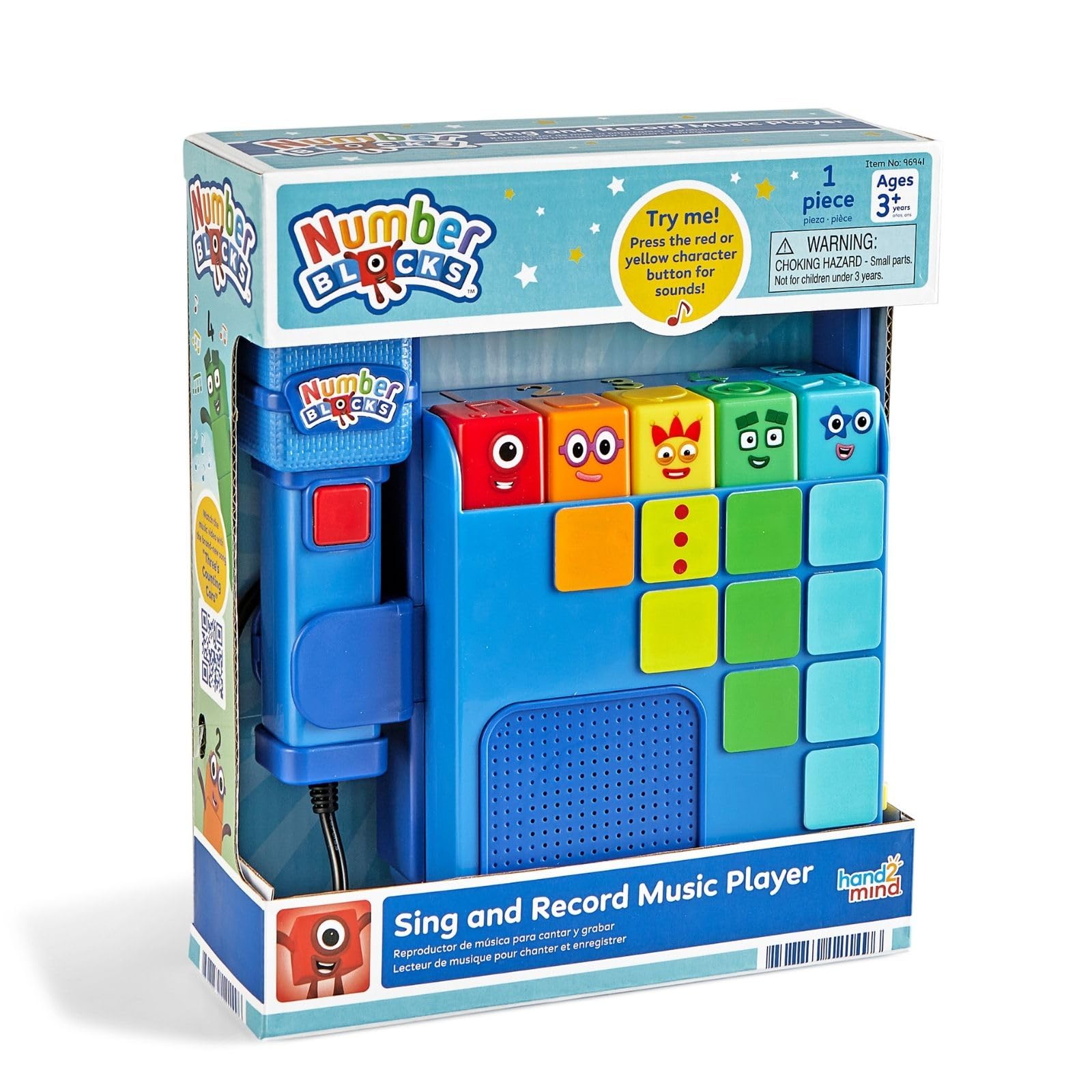Issoku Itto Blue Numberblocks Sing Record Music Player Number Record Educational Toy Authentic Product & - Play, Sing, & Playback, (96941)