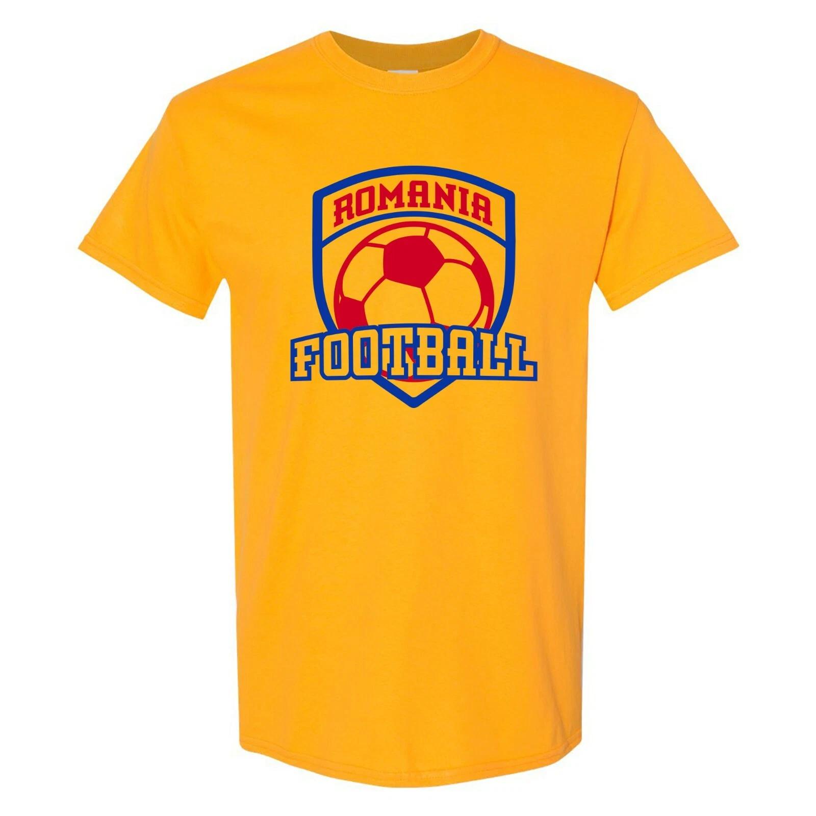 Romania Football - Soccer Sports Competition T Shirt - Gold M