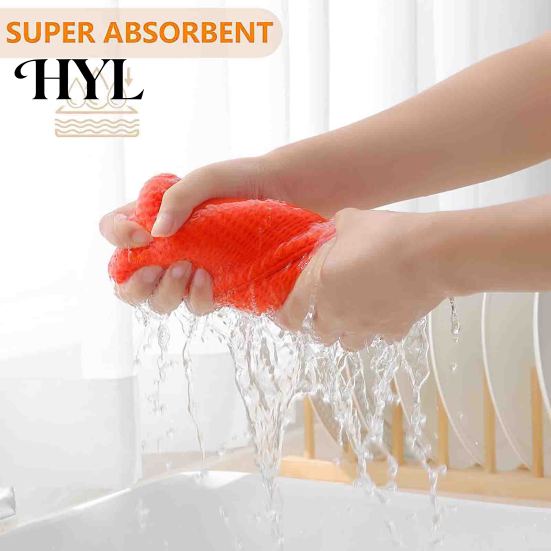 Long-lasting Dish Towel Cotton Waffle Weave Kitchen Cloth Solid Color Ultra Soft Absorbent Quick Drying Cleaning Rag Hair Hat