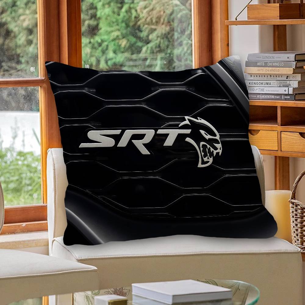 SRT Hellcat Demon Dodge Challenger Car Racing Cushion Cover Pillow Cover Decor Pillowcase Printed Cushion Case for Couch