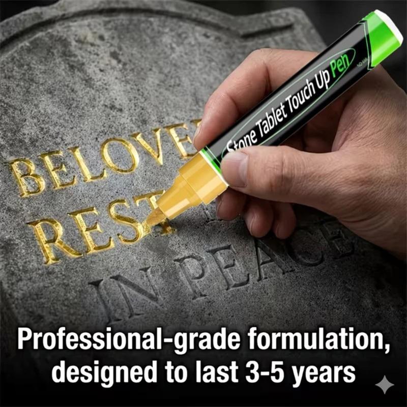 Grabstein Reparaturstift Design Zur Reparatur Verwitterter Grabstein Inschriften Goldener Gedenkstein Reparatur Stift