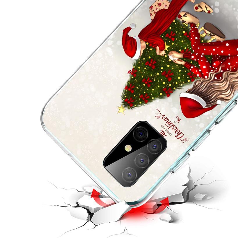 Christmas Girls Tree Gift Phone Case For Samsung Galaxy A17 A37 A57 A16 A26 A36 A56 A15 A25 A35 A55 A14 A24 A34 A54 A13 A23 A33