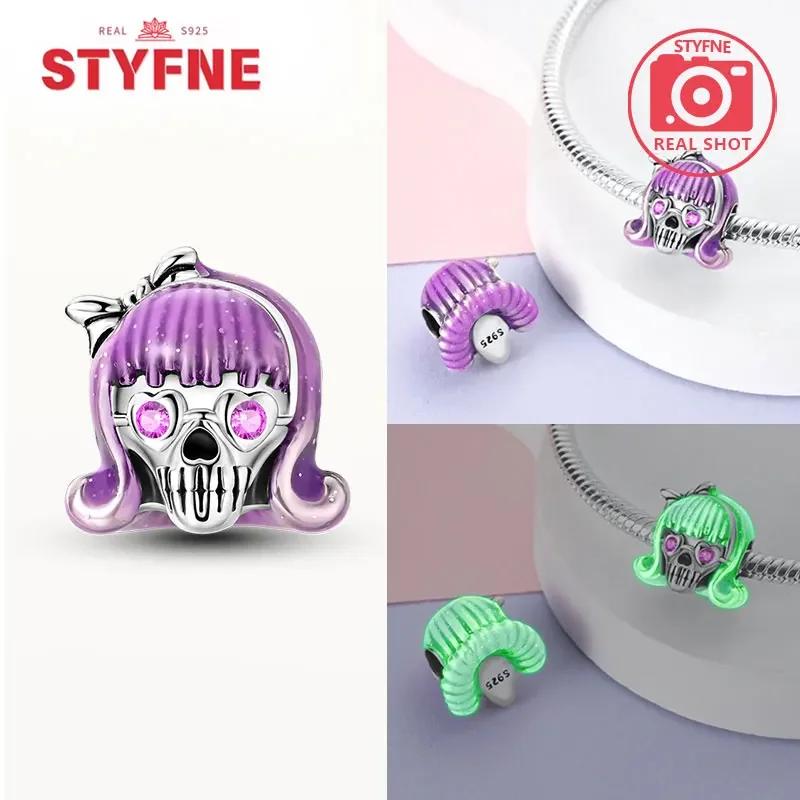 Copperdevil Skull Beads Bat Halloween Charms For Original Bracelet Diy Charming Fine Jewelry Gift For Women