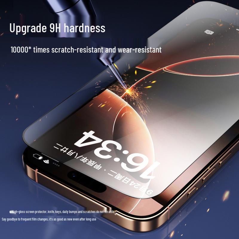 Dust-Free Tempered Privacy Screen Protector for Apple 17 Pro Max