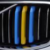 3 Stuks/1 Set 3D ABS Auto Voorgrille Net Decoratie Streep Net Gewijzigde Stickers Midden Grille Embleem Badge Cover Trim voor XC60 2018-2025