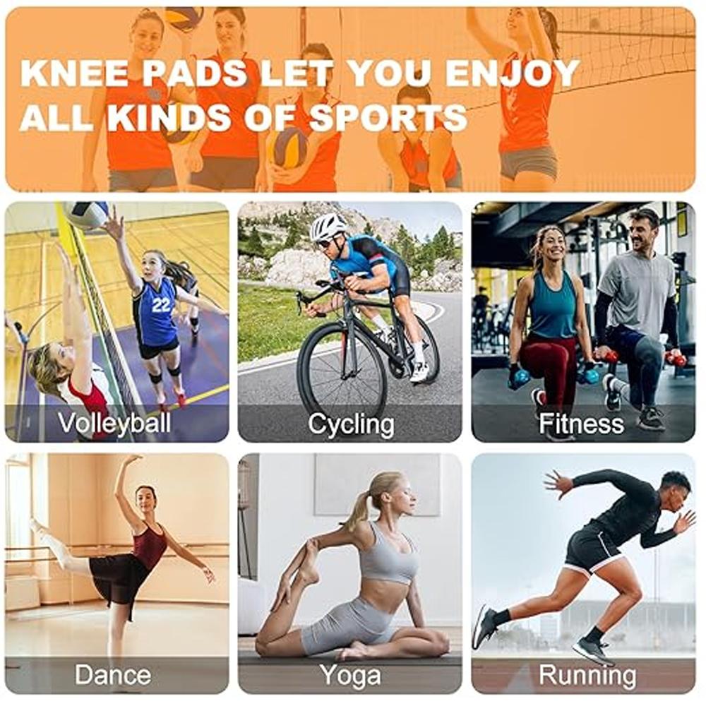 1Pair Volleyball Knee Pads For Dancers,Soft Breathable Knee Pads For Men Women Kids - Knees Brace For Volleyball Workout Sports