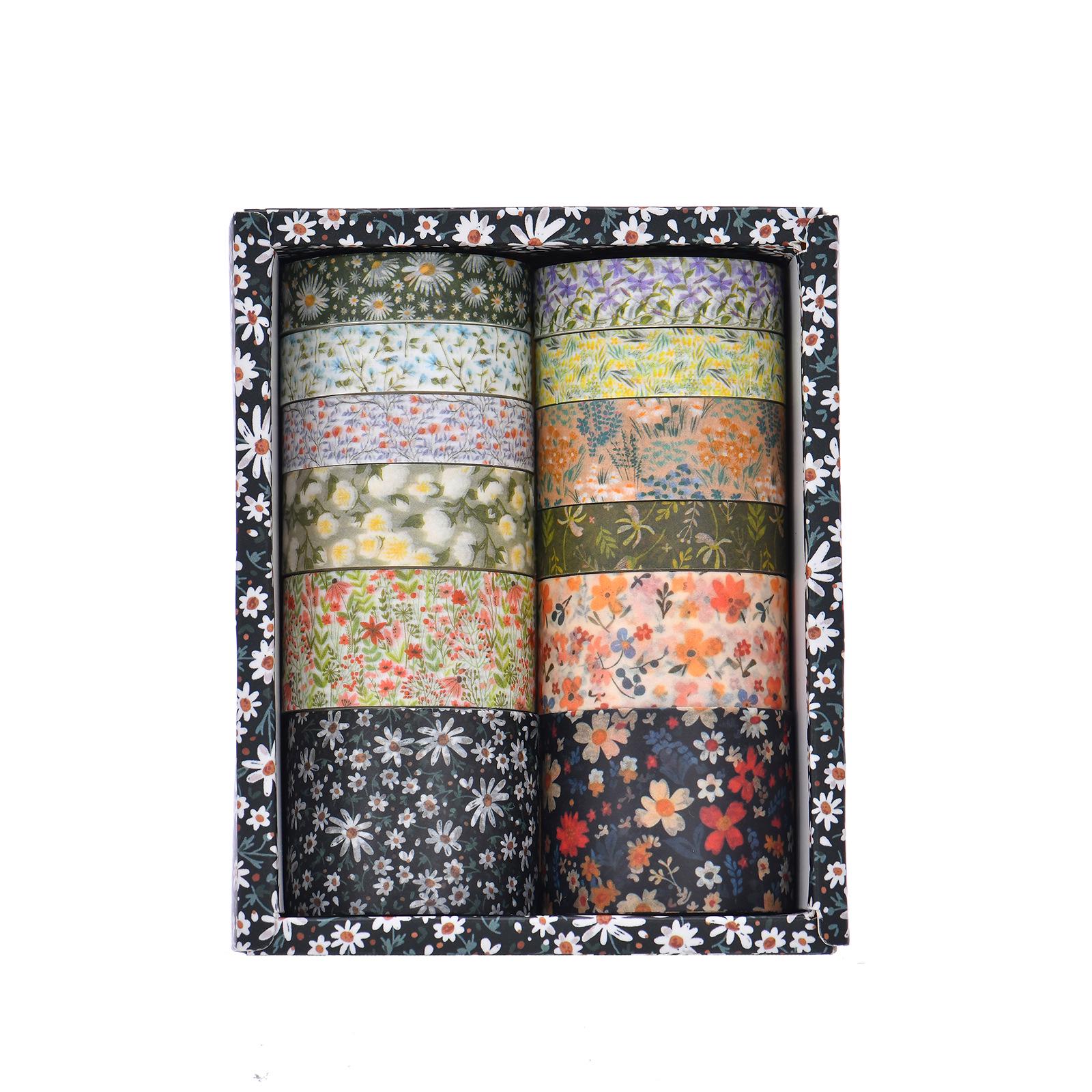 

Retro Style Flower Bloom Planner & Decorative Washi Tape Gift Set 11*9*4cm