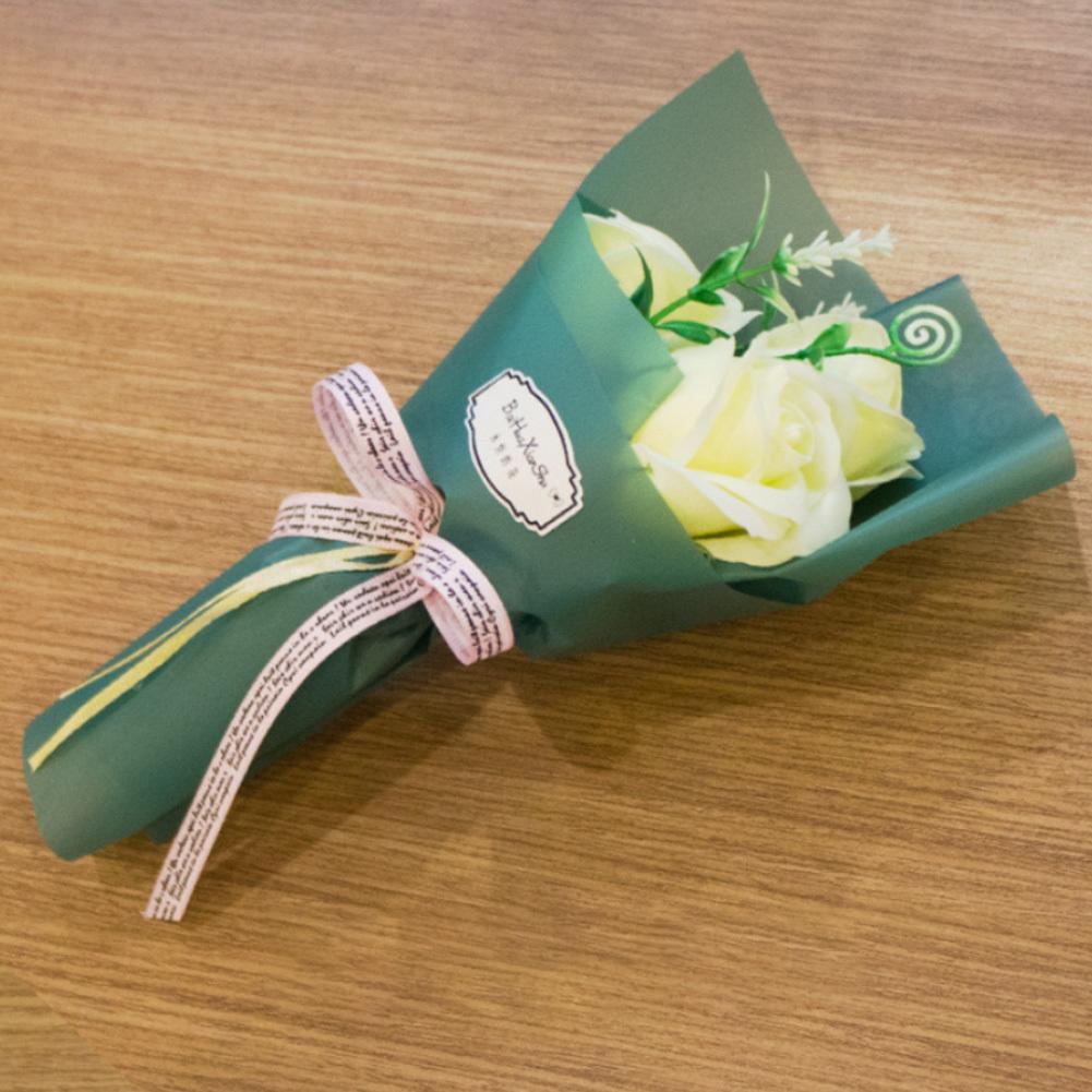 

3 Soap Rose Bouquets Simulated Flowers Holiday Gift One Size