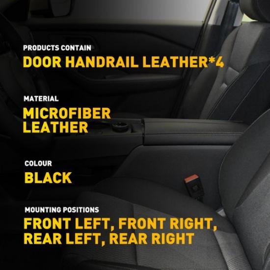 For Nissan Rogue 2014- Black Leather Door Panels Armrest Cover Replacement V