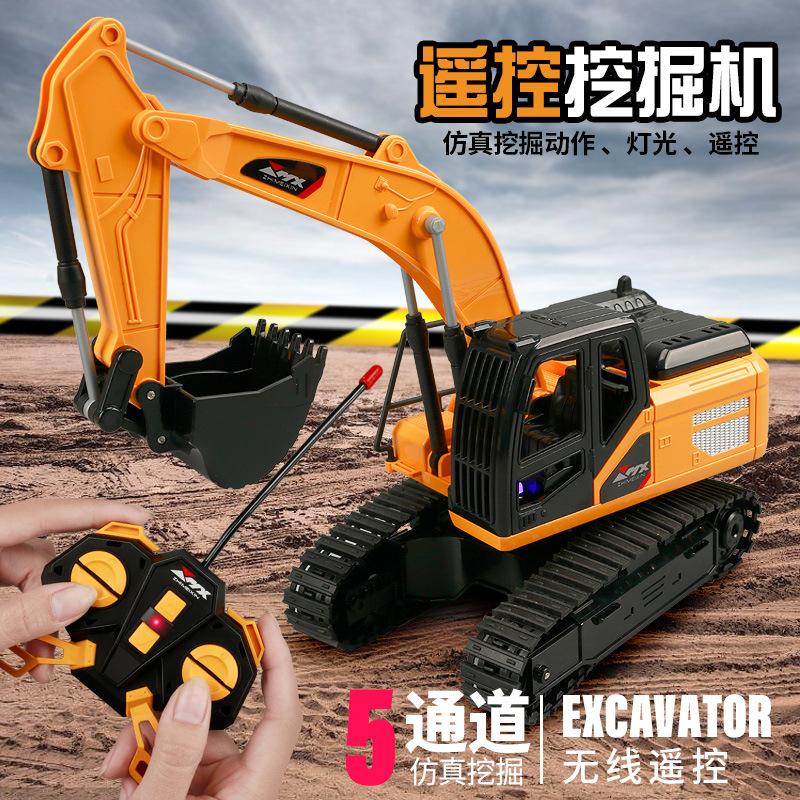 Sześciokierunkowy zdalnie sterowany zabawkowy koparka ciężarówka do kopania model ciężarówki inżynieryjnej wózek widłowy wywrotka samochód zdalnie sterowany dla chłopca