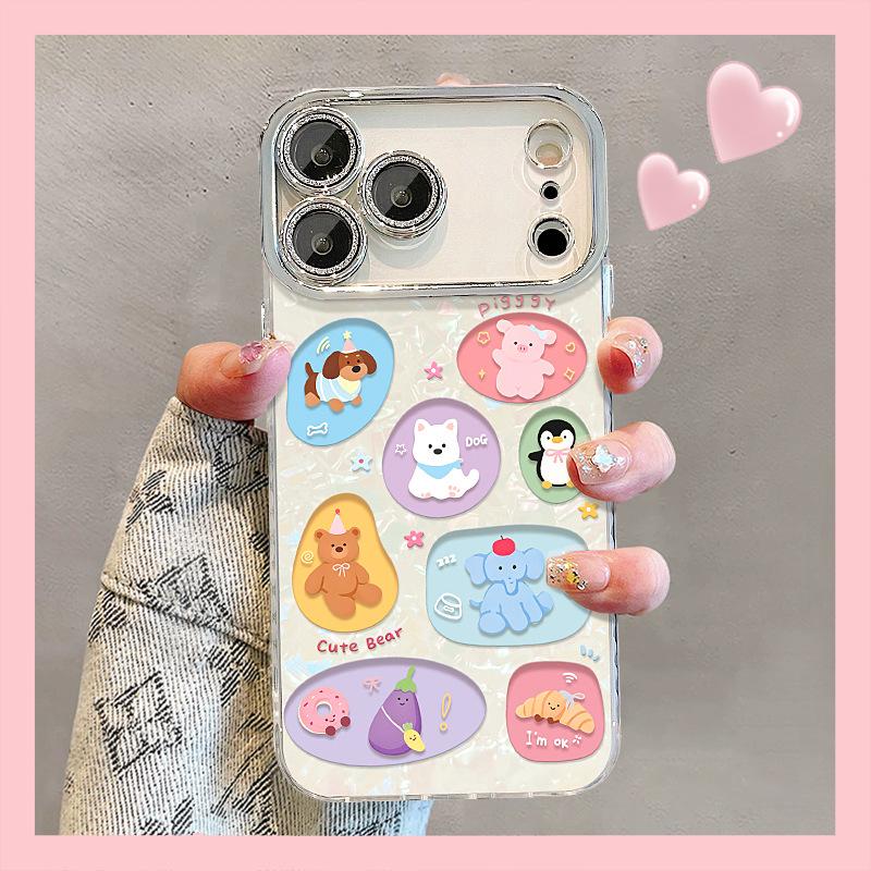 Color block animal bracelet for Apple 11promax mobile phone case iphone11 dopamine 11 all-inclusive lens film