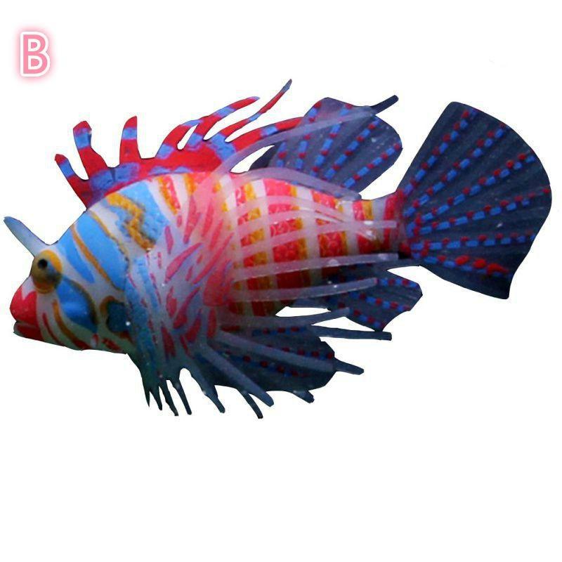 

Украшения для аквариума Домашний декор Светящийся темный искусственный аквариум Рыба-лев Украшение для аквариума Медуза