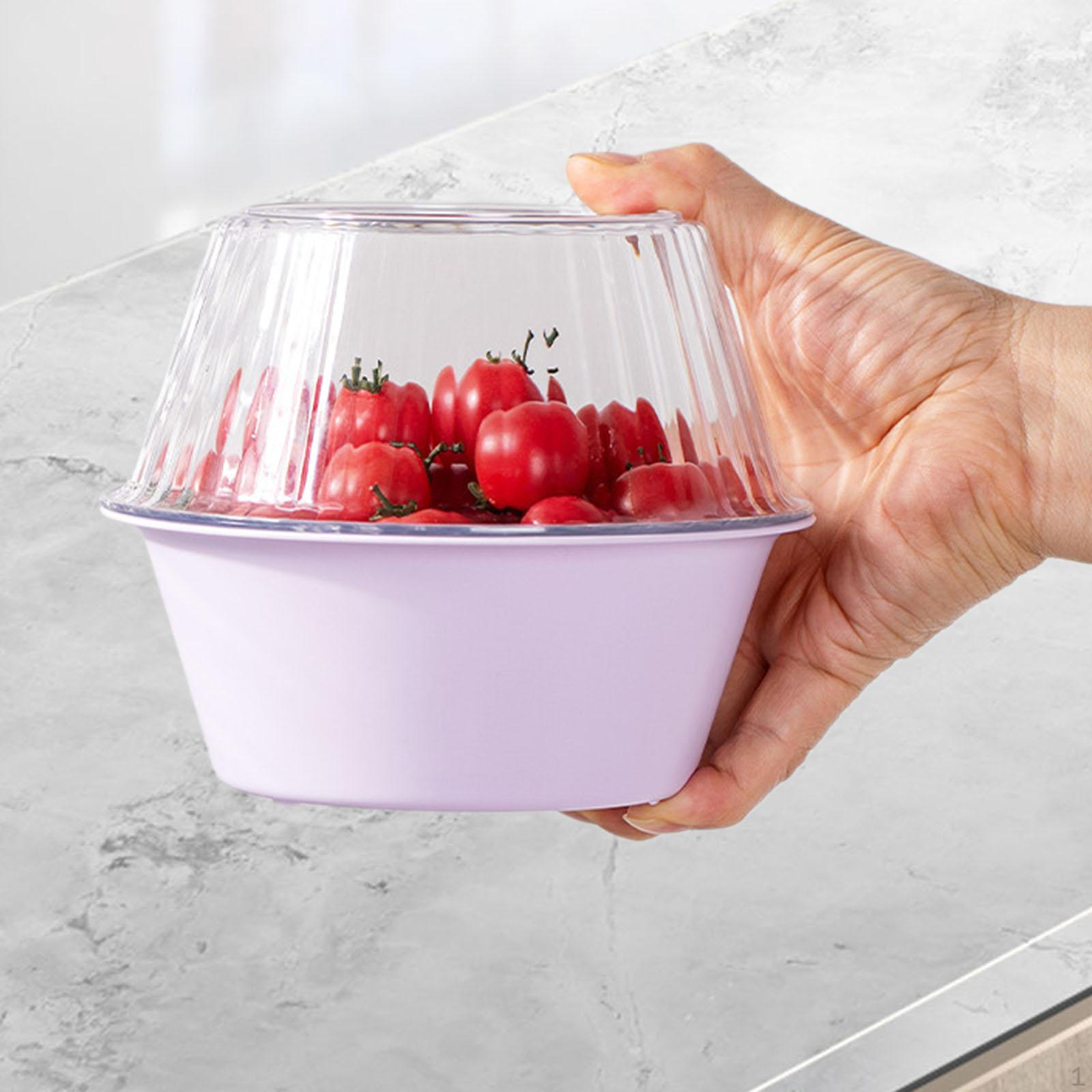 

Double Layer Drain Basket Basin Multifunctional 2 in 1 Kitchen Strainer Colander Bowl Фіолетовий