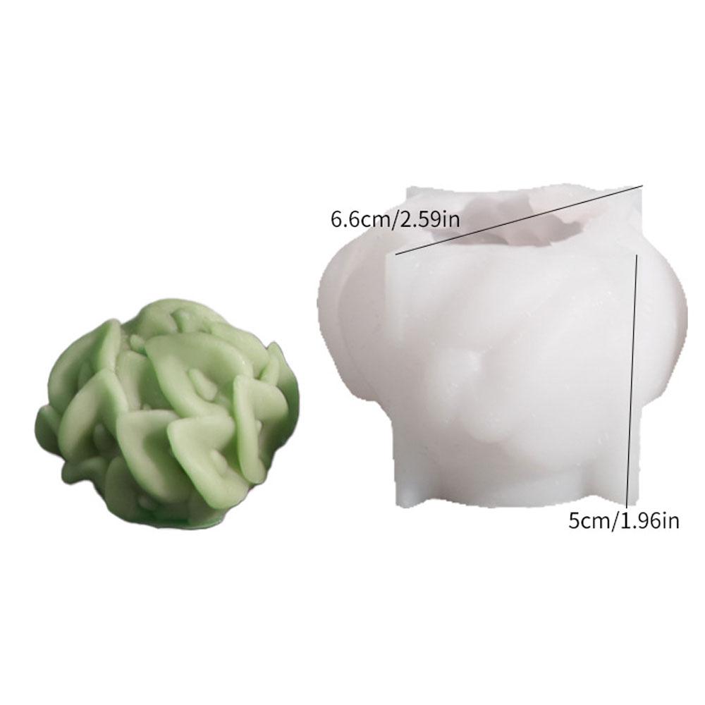 Relief Flower Ball Scented Candles Mould Frangipani Daisy Horse Hoof Design for Gypsum Resin Molds Wedding Decor DIY Bride Gifts