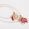 Unique Creative European American Exaggerated Blood Coral Branch Sun Pendant Bohemian Leather Rope Necklace Women Trendy Jewelry