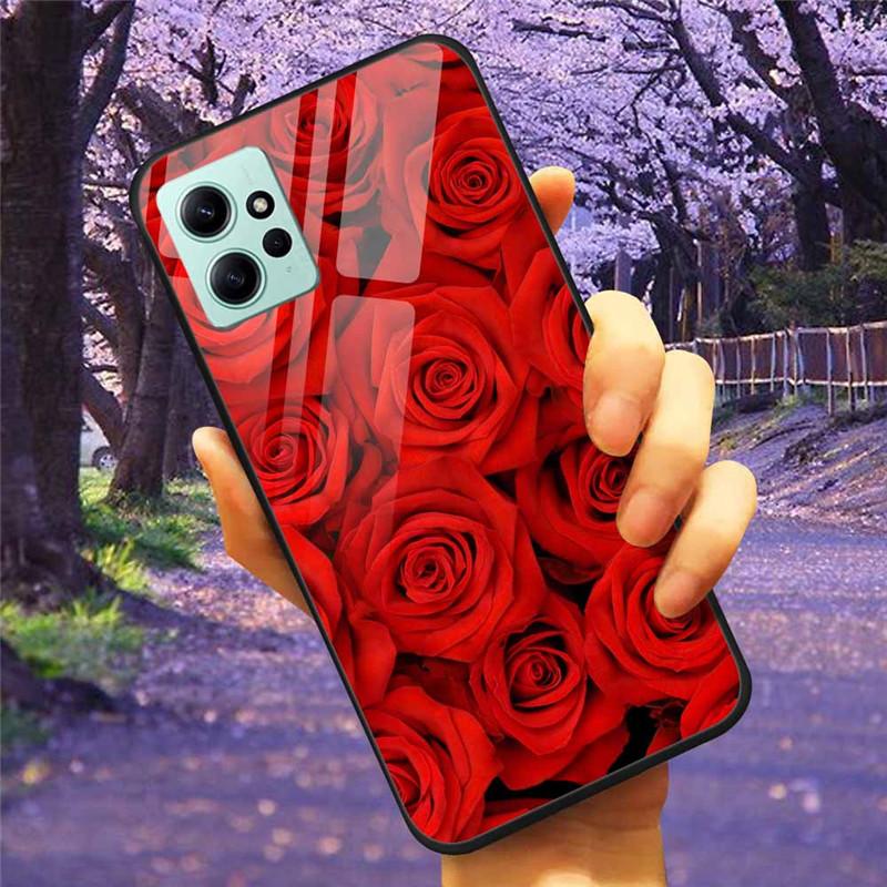 For Xiaomi Redmi Note 12 4G 2023 Case Tempered Glass Starry Marble Hard Back Protective Cover for Redmi NOTE 12 Note12 4G Global