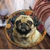 1Pc Animal Dog Circular Print Rug - Home Decoration Carpet For Living Room Bedroom Flooring Computer Chair Area Rug