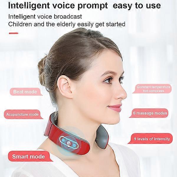 The latest battery smart 4D electric  heat compression cervical massager