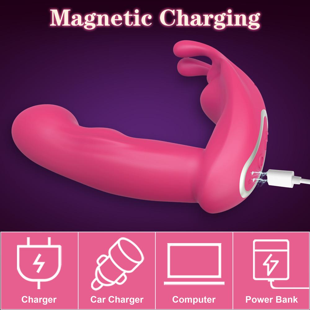 Voksenleker Vibrator Masturbasjonsverktøy for Kvinner Vibrator Klitorisstimulator Penetrering Vagina Vibrasjon Dildo Vibrator Leker