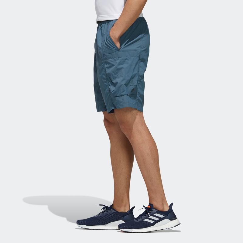Adidas Tech Woven Shorts Men Bottoms Trace-Blue FM5403