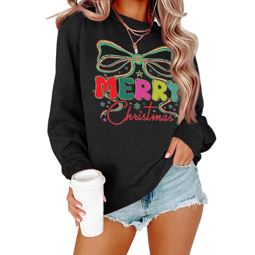Women's Loose Comfortable Casual Fashionable Character Printing Round Neck Long Sleeved Sweatshirt