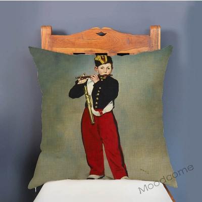 Edouard Manet World Famous Oil Painting Olympia Young Girls The Lunch Impressionism Sofa Pillow Case Gallery Art Cushion Cover