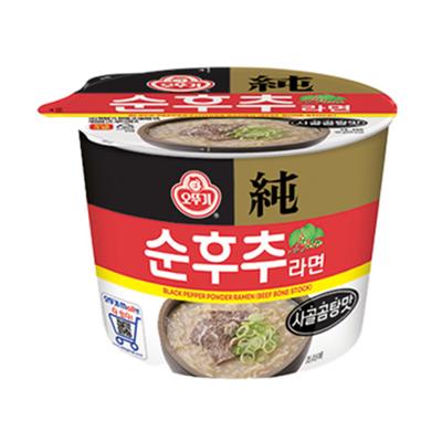 Ottogi Black Pepper Ramen Ox Bone Soup Flavor Big Cup 105g (2 Options)