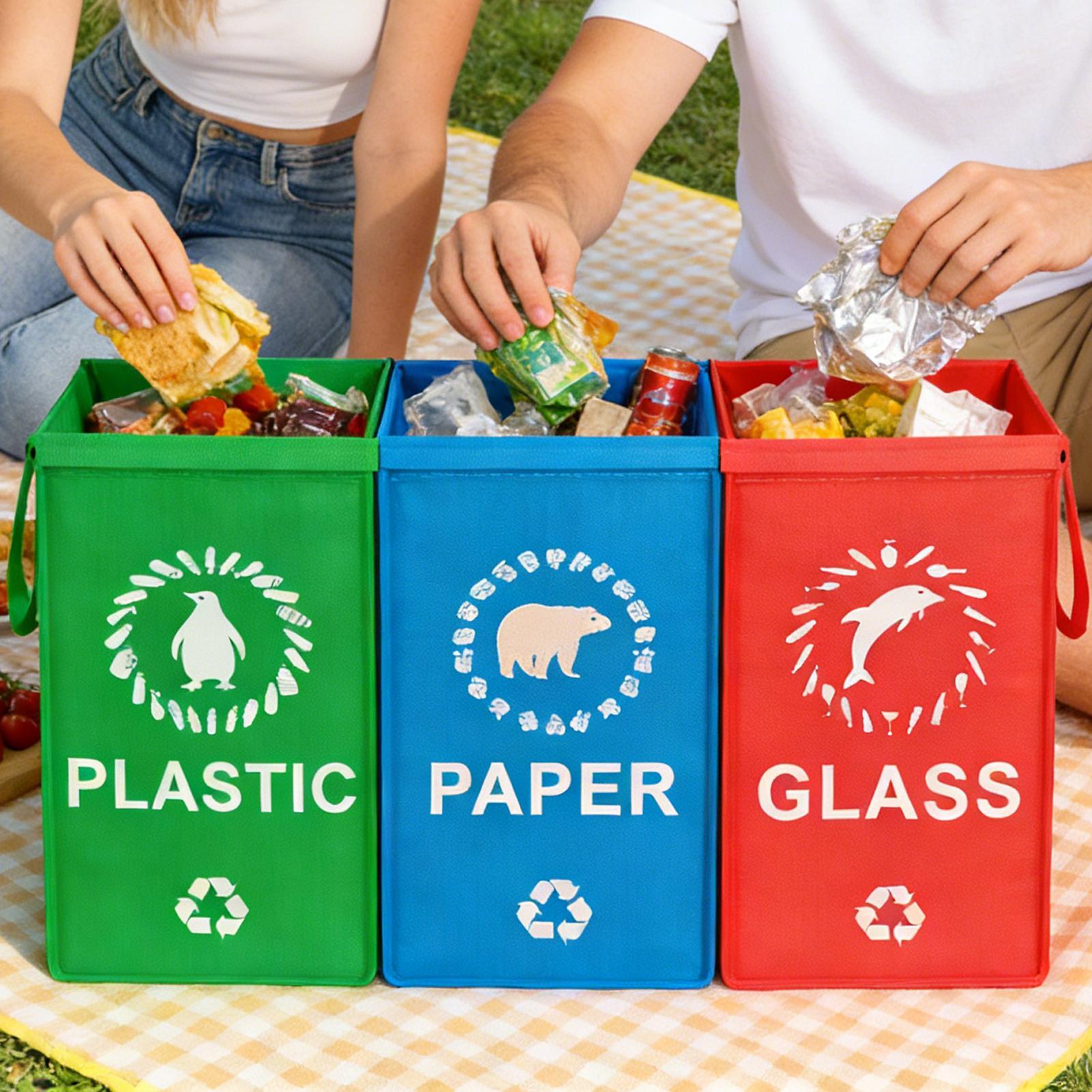 

Recycling PP storage bag handbag with Handle waterproof garbage sorting bag environmental protection trash can garbage bag China Mainland