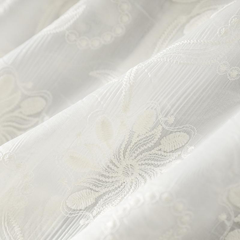 Spring Embroidery Jacquard Trumpet Sleeve Dress - New Chinese Style