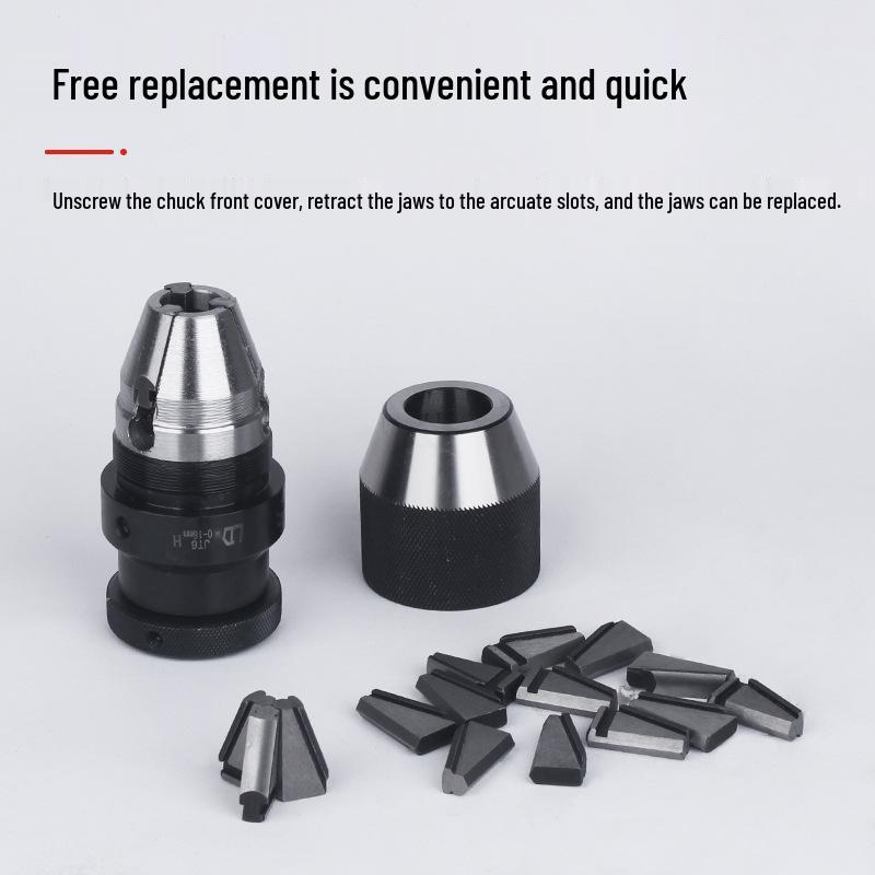 Automatic Self-Tightening Drill Chuck with Clamping Jaws (1-13mm, 1-16mm)