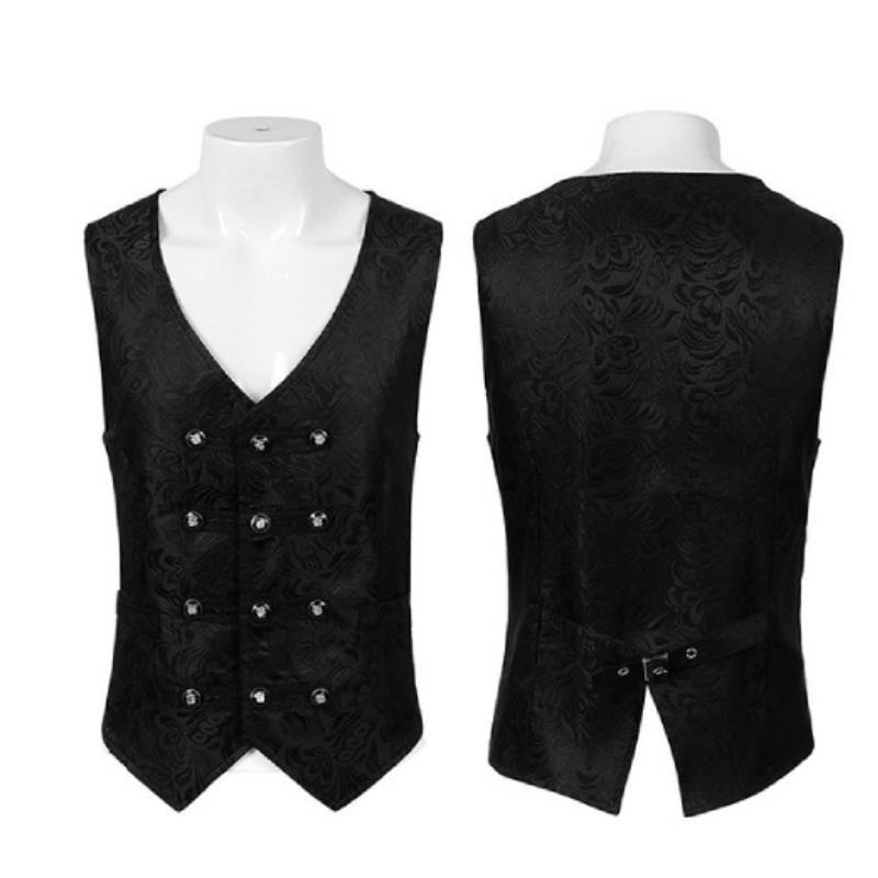 Gothic Halloween Steampunk Vest For Men And Women With Dark Pattern For Stage Performances