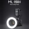 Godox ML-150II Universal Makro Ring Flash Light 11 nivåer Justerbar ljusstyrka GN12 Snabb återvinning